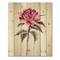 Designart - Vintage Pink Rose Flower - Traditional Print on Natural Pine Wood
